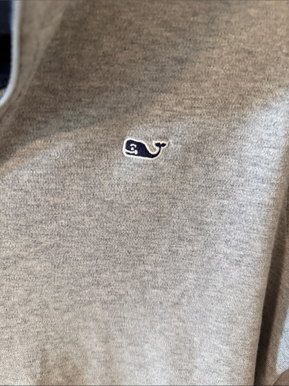 Boys Vineyard Vines Saltwater Heather Gray Quarter-Zip Pullover Cotton Large - Picture 3 of 5